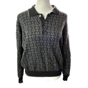 Vtg MAGLIFICIO Men Merino Wool Long Sleeve Italy Pullover Sweater Sz M Gray